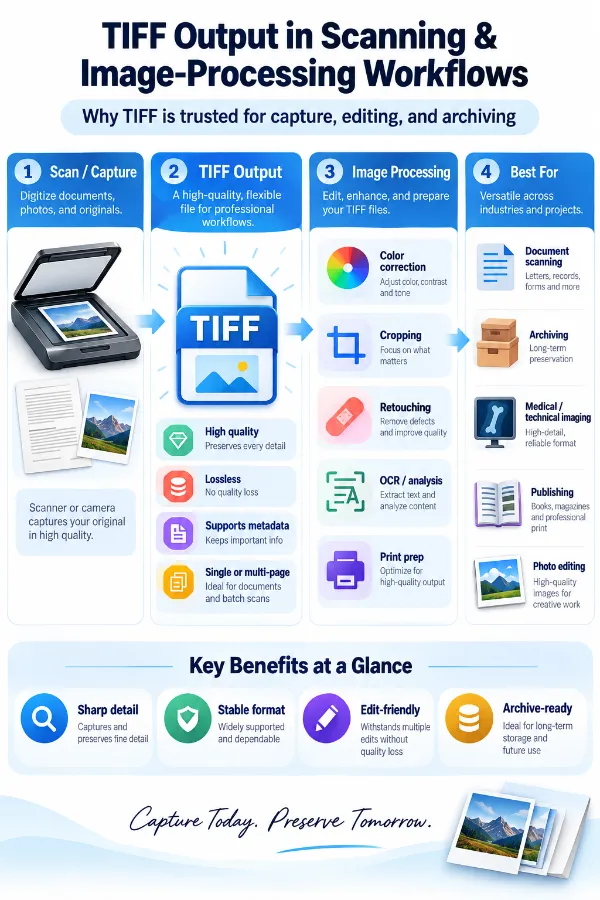 TIFF image represented as visual content in a PDF