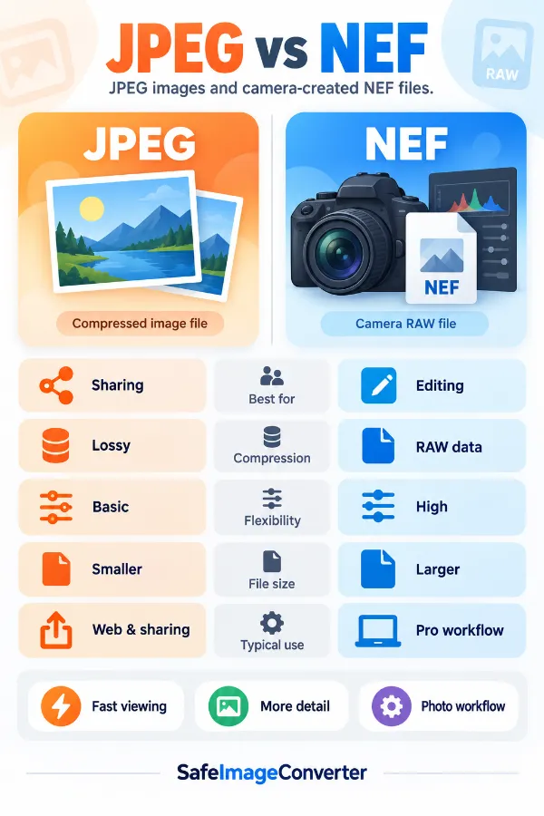 JPG image compared with an original camera-created NEF