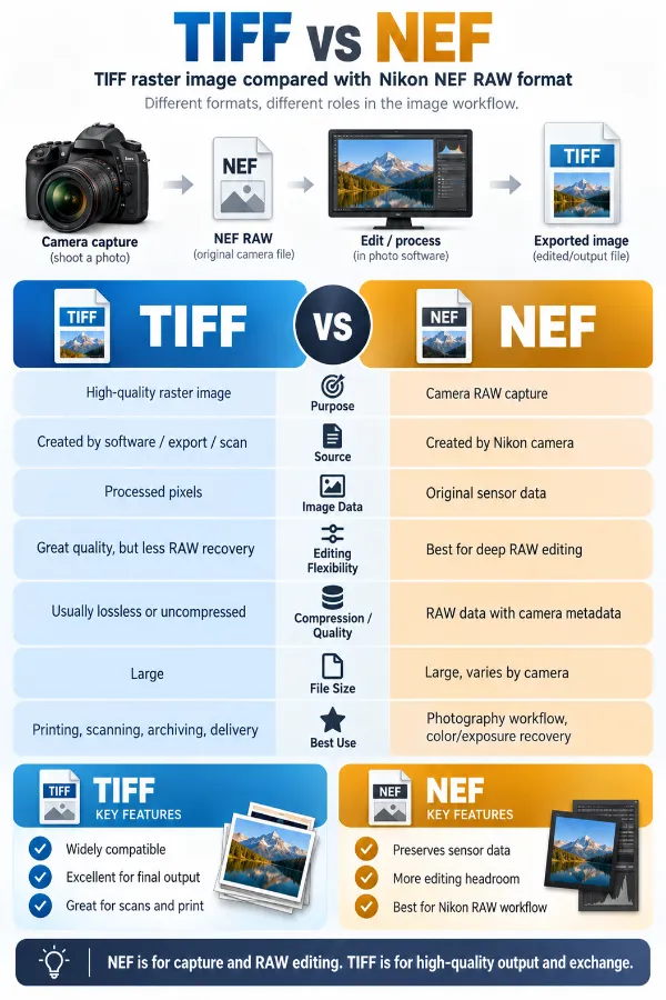 TIFF vs NEF