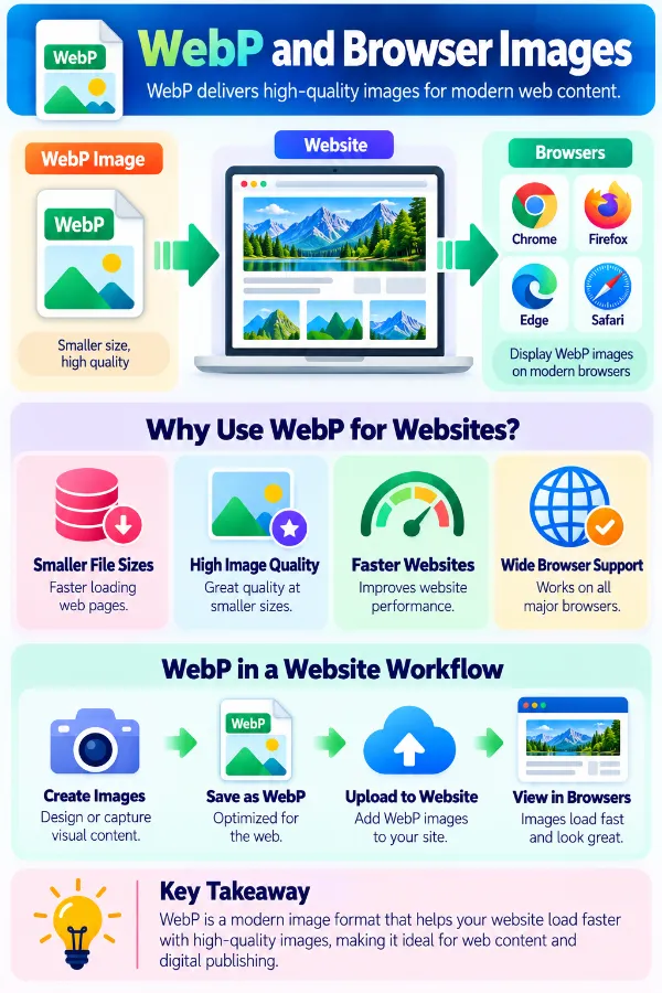WebP image used for modern web content