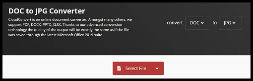 Click Select File and choose DOC files