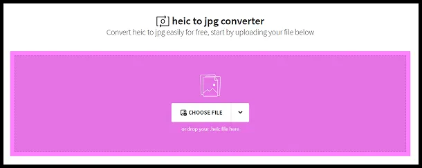 Choose HEIC files