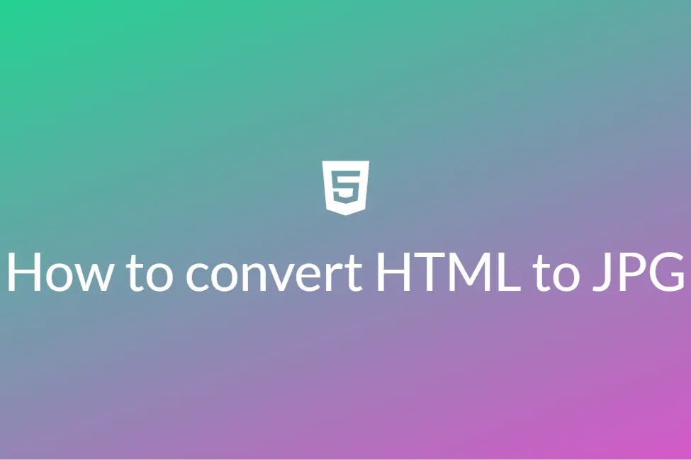 How to convert HTML files to JPG